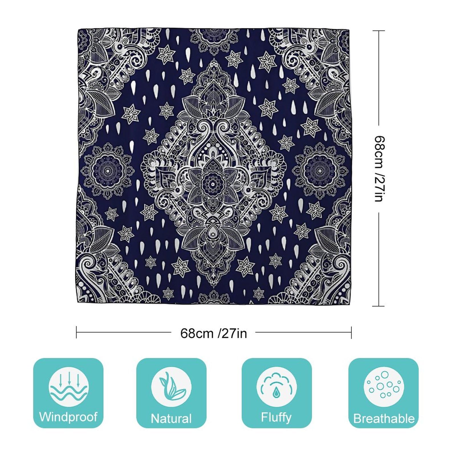 Amazon.co.jp: 絹のスカーフ バンダナ柄 ペイズリー レディース 春夏用