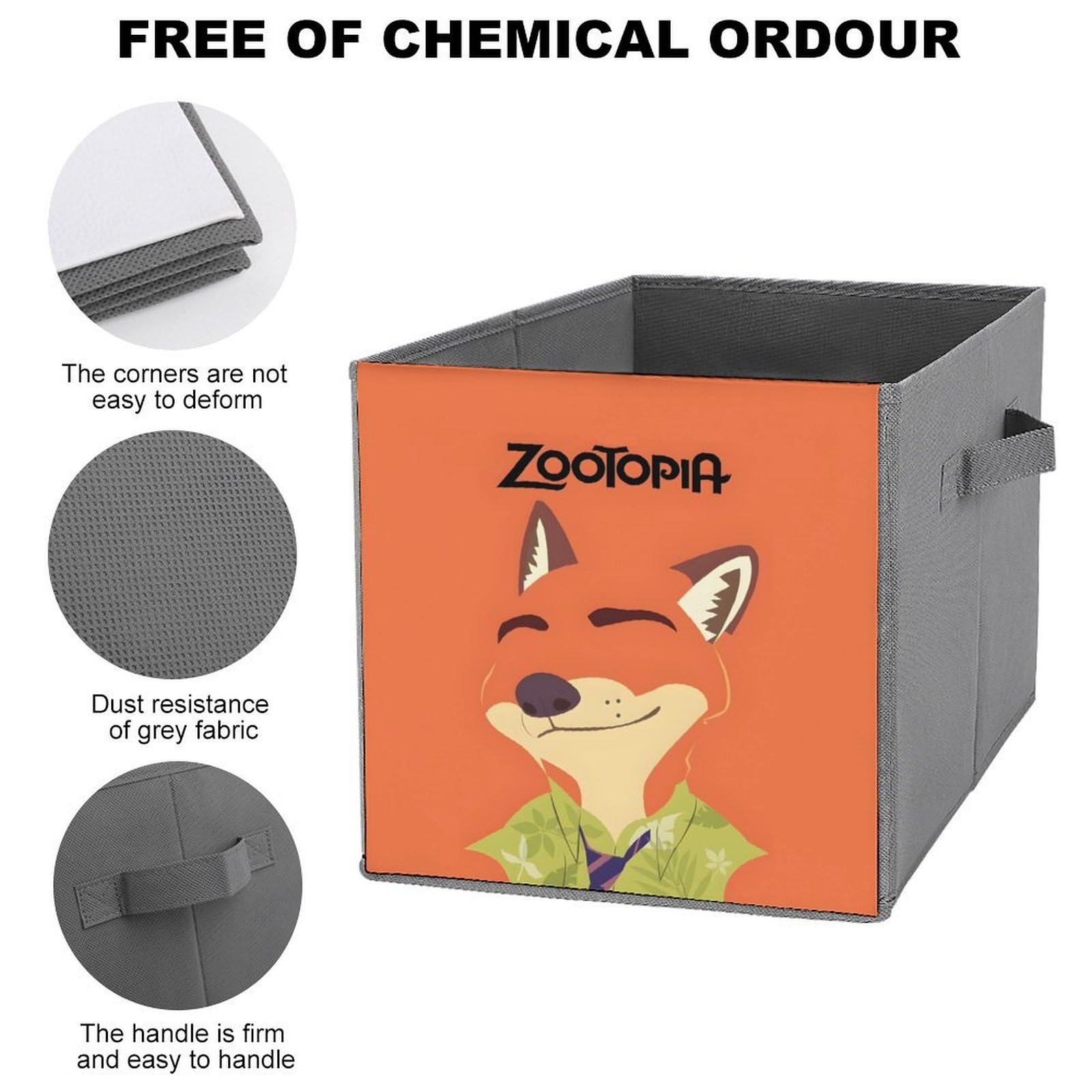 Amazon.co.jp: ズートピア ニック 収納ボックス 収納ケース 整理用