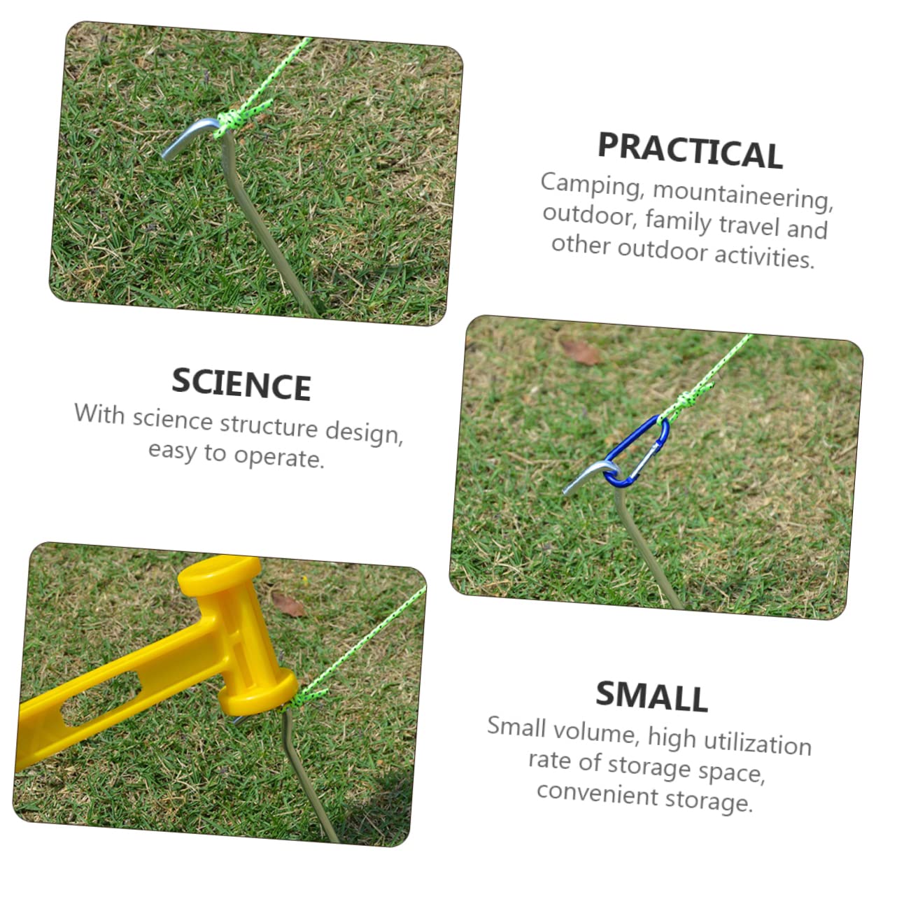 Yardwe 30pezzi Picchetti per Tende Resistenti da Esterno Picchetti per Tende da Campeggio da Cortile Punte per Antivento