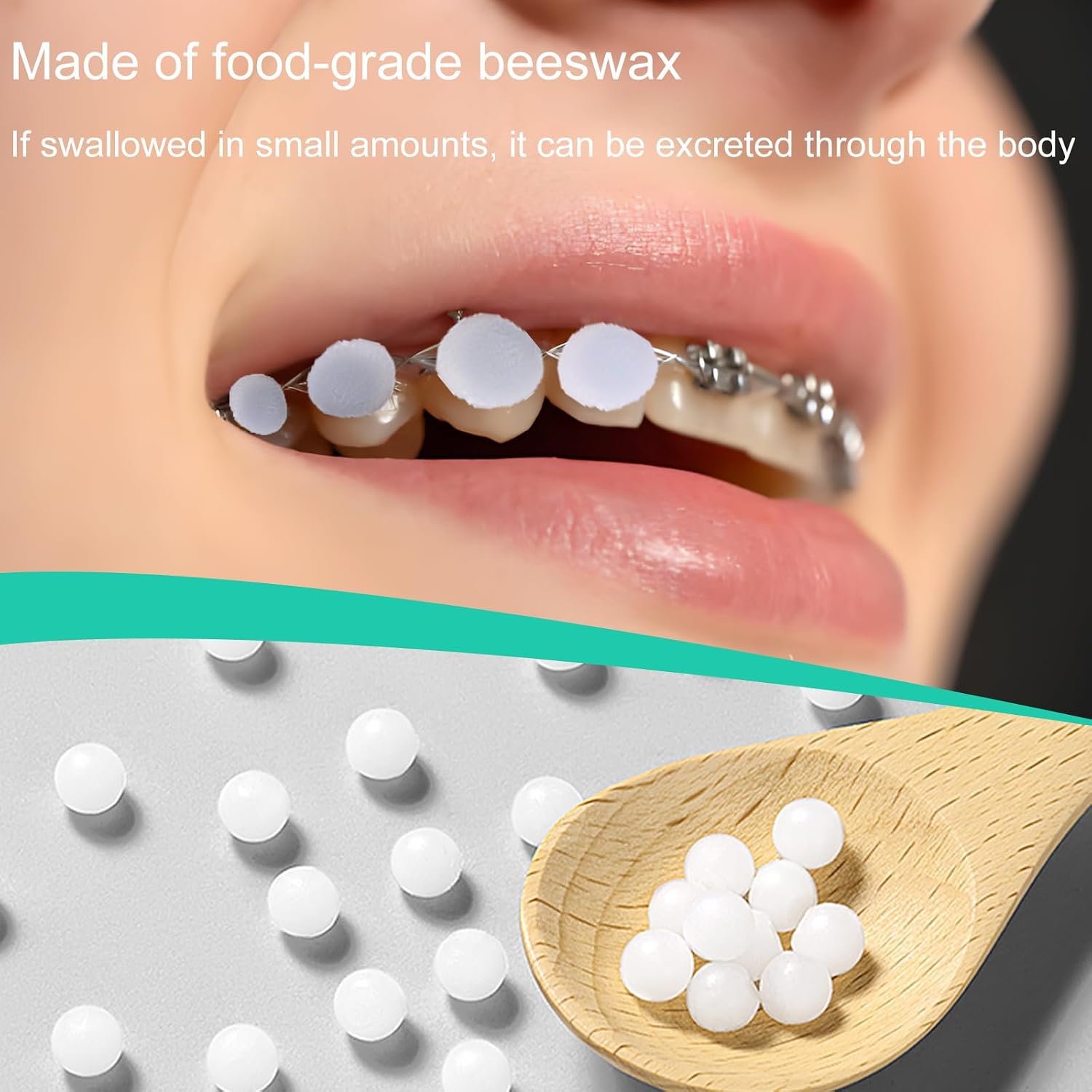 SNAWOP Orthodontic Wax Dots for Braces 66PCS Dental Wax Portable Hygiene Individual Packing