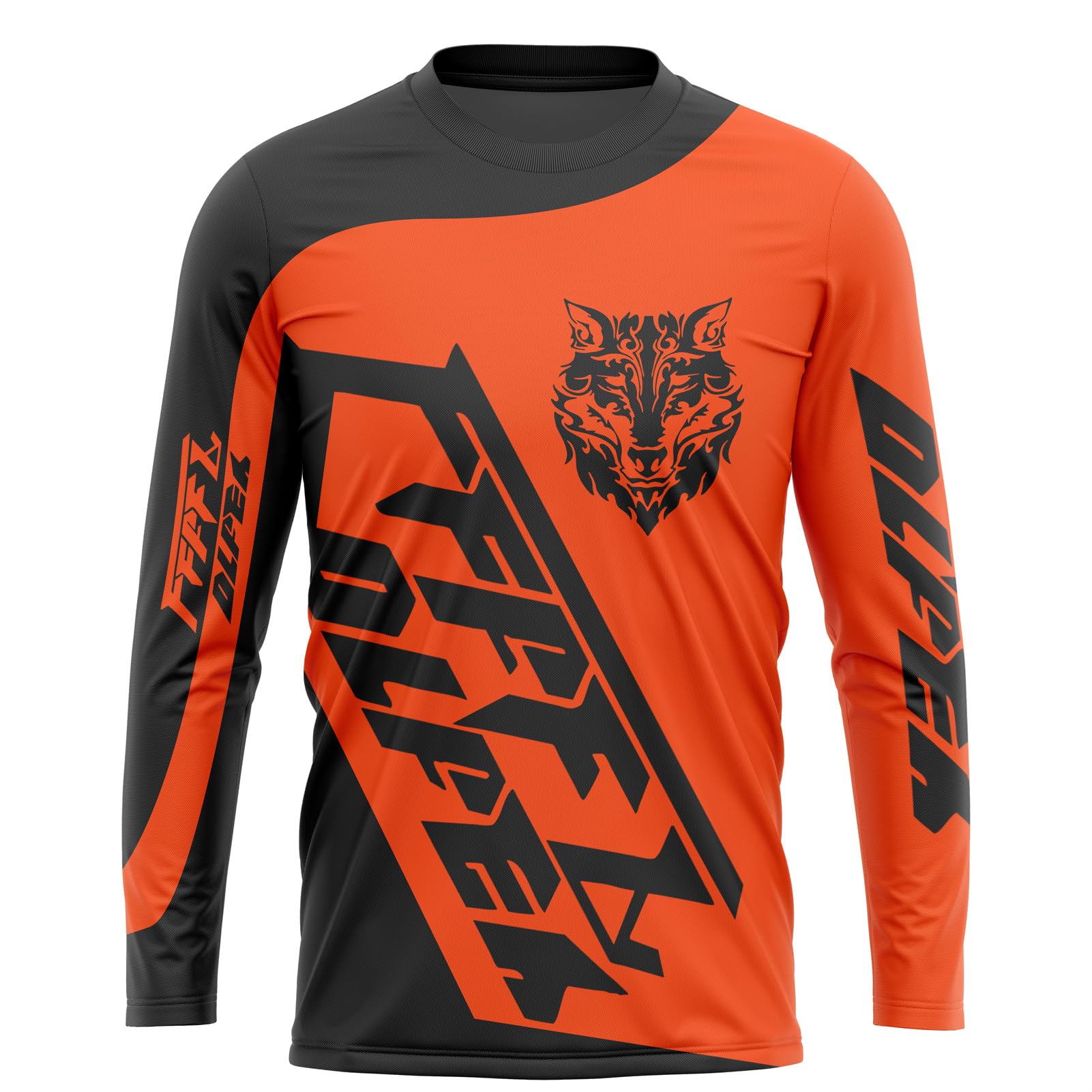 FFFF & OLFEH Maillot VTT, Maillot de Descente, Chemise à Manches Longues pour Hommes,Manche Courte Séchage Respirant Cyclisme Tee Shirt, Vêtements de Motocross d'été