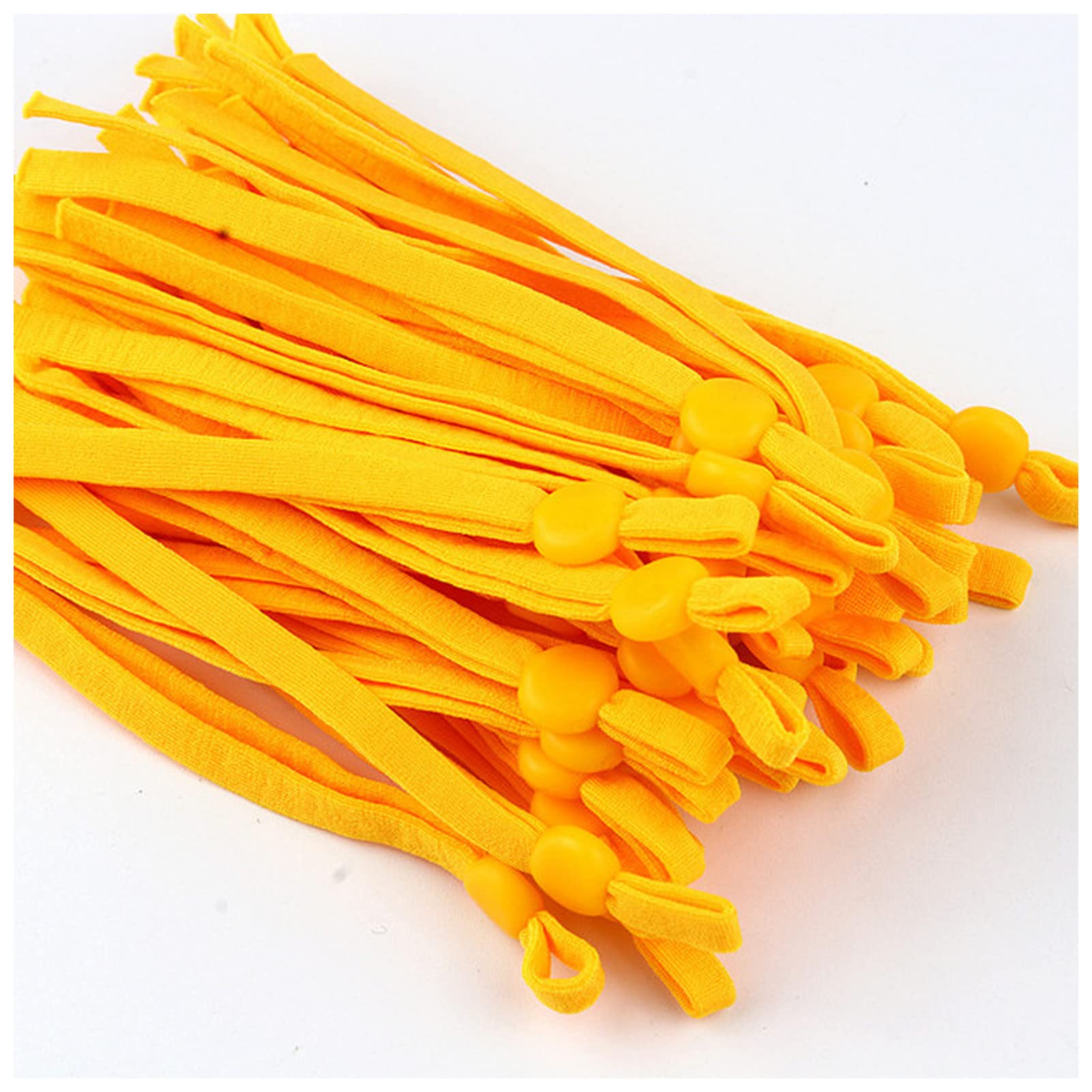 Elastic Rope 50/1000pcs Adjustable Mask Sewing Elastic Band Cord with Buckle Stretchy Mask Earloop Lanyard Earmuff Rope DIY Making Supplies Elastic Rope With Hooks (Color : Yellow, Size : 1000Pcs) โ image 1