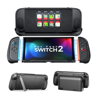 JSAUX Dockable Switch 2 Case with Split Grip and Stand - GoJoy Case