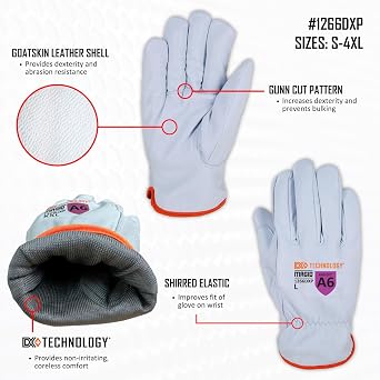 MAGID CutMaster ANSI A6 Cut Resistant Leather Gloves