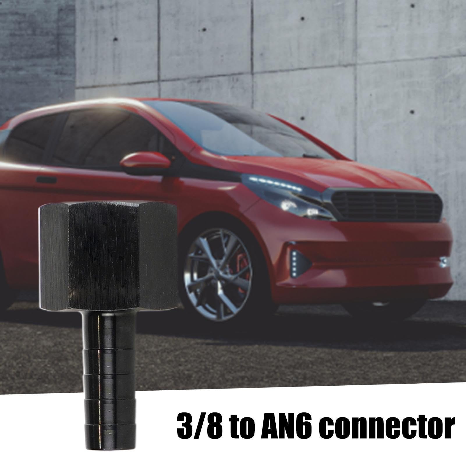 Stronrive Raccord Cannelé 6AN | Pièces Automobiles Portables à Usage Intensif - Connecteur Ligne D'huile D'adaptateur Tuyau Multifonctionnel En Aluminium Noir Réutilisable Pour La
