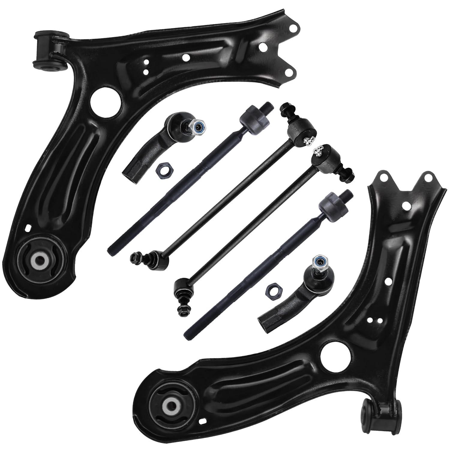 Detroit Axle - 8pc Front End Control Arms Kit for 11-18 Volkswagen Jetta
