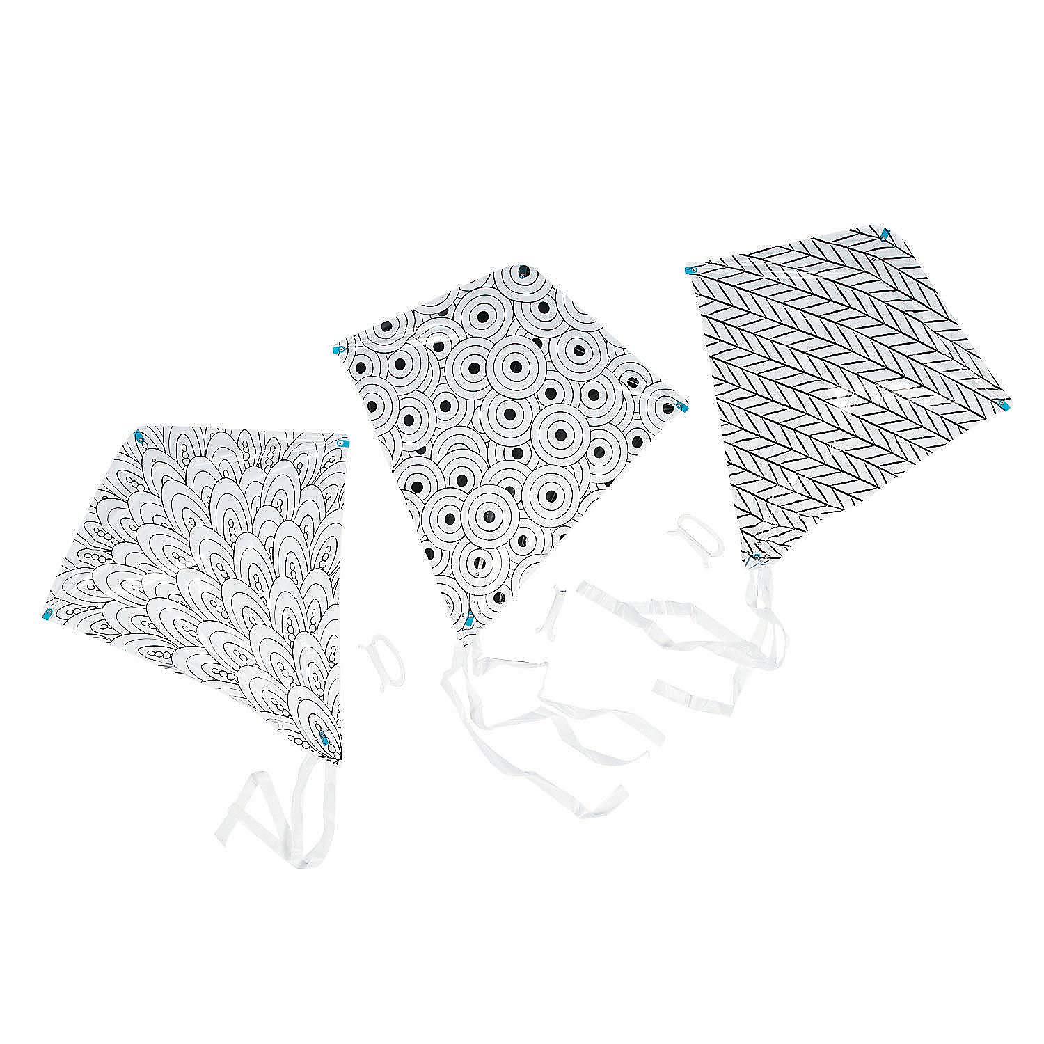 Fun Express Color Your Own Doodle Kite Set – Fun and Creative DIY Craft Kits for Kids – Ideal for Educational Activities Outdoor Fun and Group Projects – Perfect for Kids’ Creativity – 12 Pieces