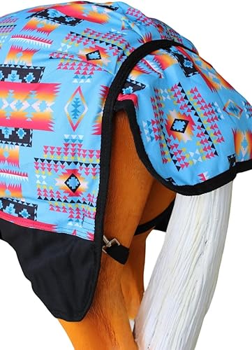 Miniatura 31 de 46" 1200D Manta de invierno para poni, burro, potro, caballo miniatura y caballo destetado CHALLENGER 51979B Marrón floral,Copo de nieve,Rosado hot