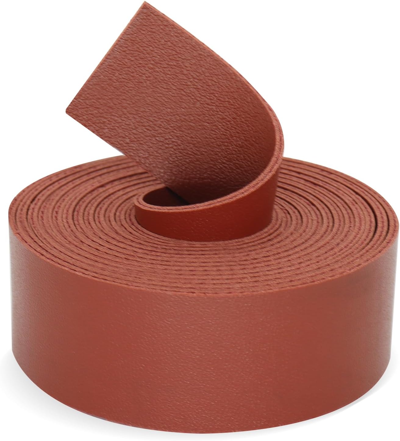 Double Sided Faux Leather Strips - Soft Smooth Leather Strap Very Suitable for DIY Leather Craft Projects, 1 Inch Wide 72 Inches Long, 1.8mm Thickness - Brown - Image 2