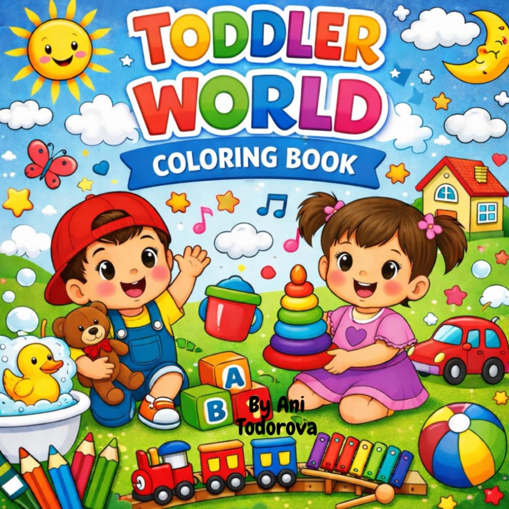Toddler World: Simple and Cute Toddler Coloring Book