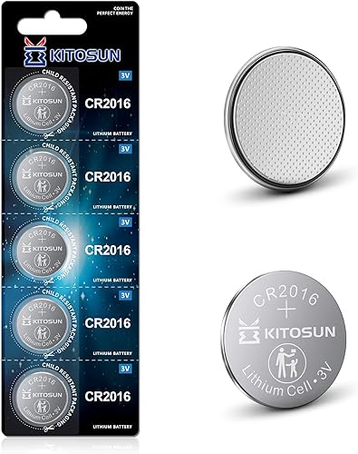 KITOSUN Pilas CR2016 de litio de 3 V, batería de litio con botón de moneda de alta calidad para llavero de automóvil, velas de luz LED, monitor de