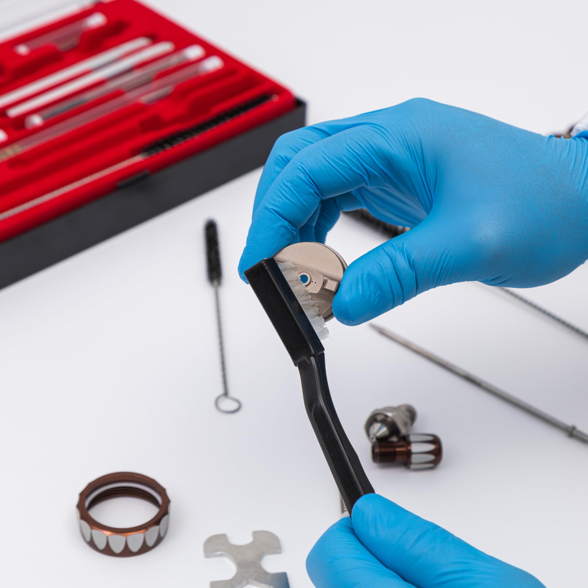 BenBow Kit di Pulizia 22 in 1 per Pistole a Spruzzo, Vernice, Carabine ad Aria Compressa, Canne di Armi, Utensili Pneumatici - Kit Universale per HVLP e Aerografi
