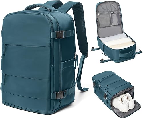 Miniatura 478 de coowoz Mochila de viaje grande para mujeres y hombres,Mochila de transporte,Mochila de senderismo impermeable para deportes al aire libre, Azul, 45