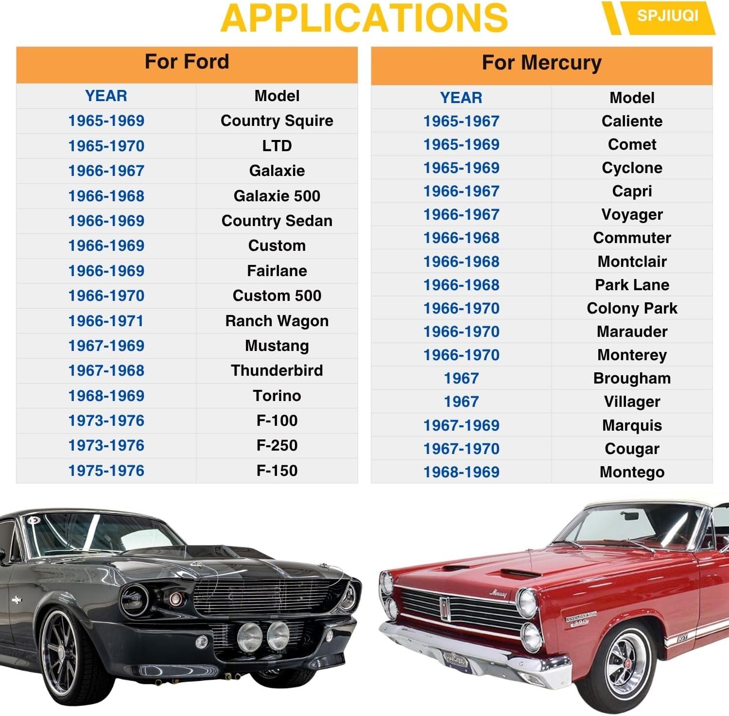 Mechanical Fuel Pump M6984 SP1158MP 4194 Fits 1965-1970 Mercury 6.4L 6.7L 7.0L 1965-1976 Ford 5.8L 6.4L 7.0L for Ford Mercury Fuel Pump 427 V8 525-8080 MF0022 B0004P 2541142