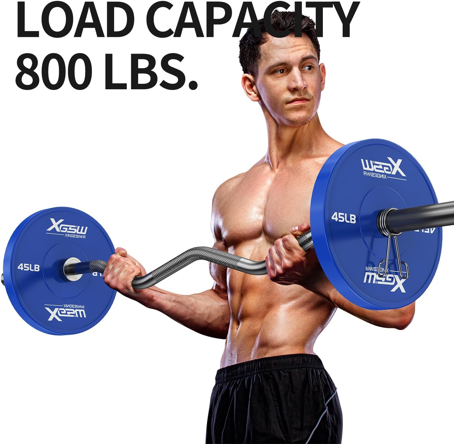 Barbell Olympic Bars | Multiple options Curl Bar EZ Bar Strength Training Bar Weight Bar Threaded Chrome Barbell Bar for Weightlifting, Hip Thrusts, Squats and Lunges