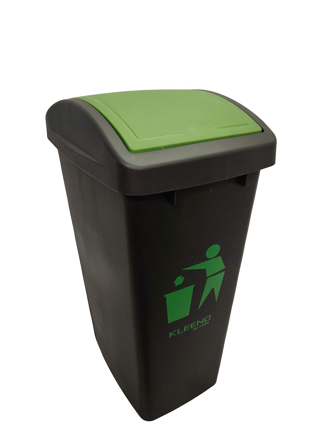 Cello Plastic SwingLid Garbage Dustbin (48 L, BlackGreen) Amazon.in