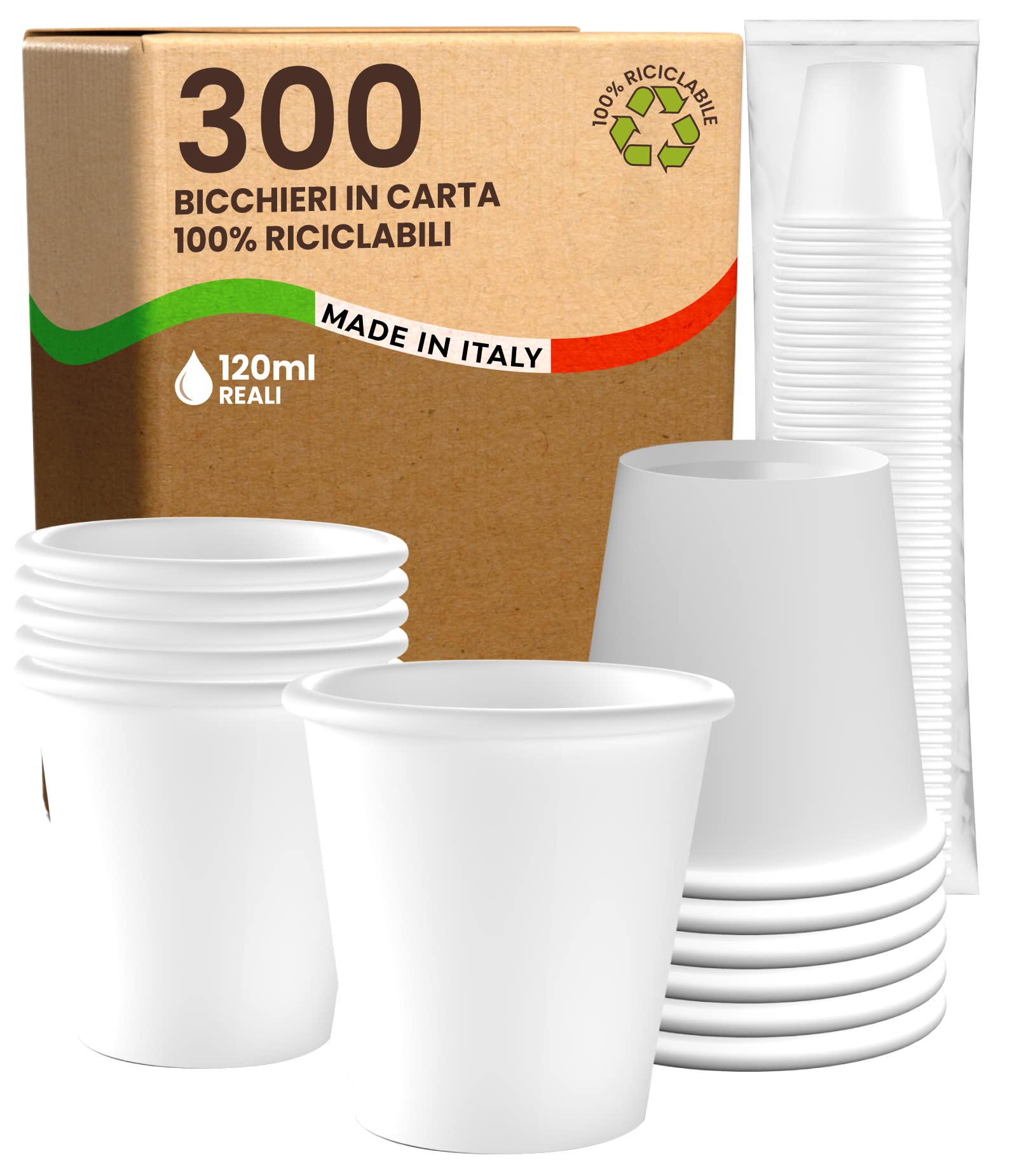 Verre en papier biodégradable 120 ml résistant pour éviter les fuites de café chaud
