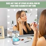 Makeup Brush Cleaner,Rechargeable Electric Makeup Brush Cleaner Dryer,Portable Makeup Brush Cleaner for Traveling Households, USB, Fits All Brush Sizes