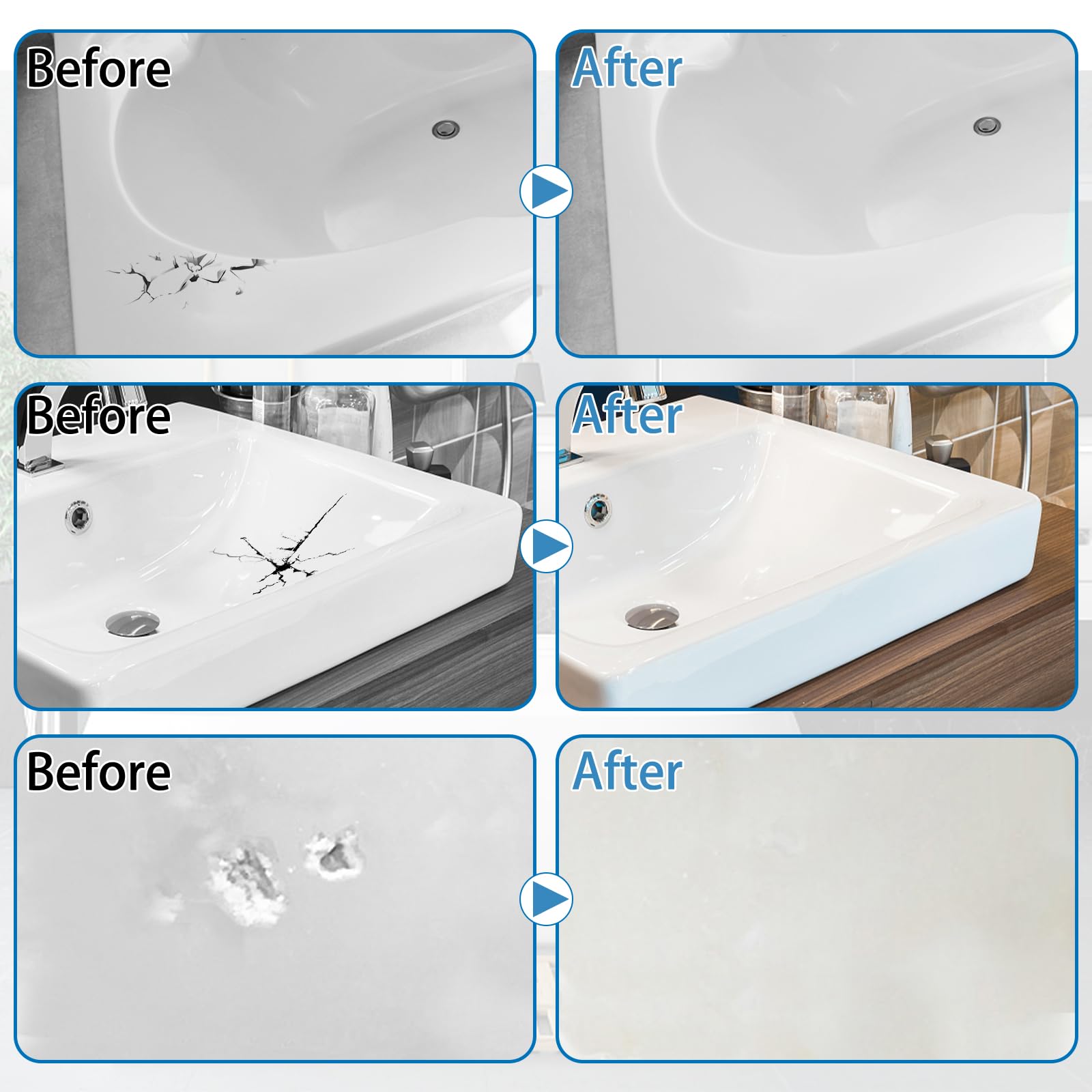 Kit Riparazione Piastrelle - Stucco Per Graffi E Crepe Su Ceramica E Porcellana, Facile Da Usare - Foto 5