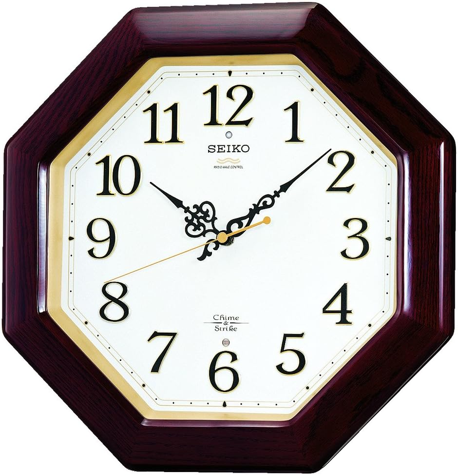 Seiko Clock RX210B Wall Clock, Radio Wave, Analog, Time Selective ...