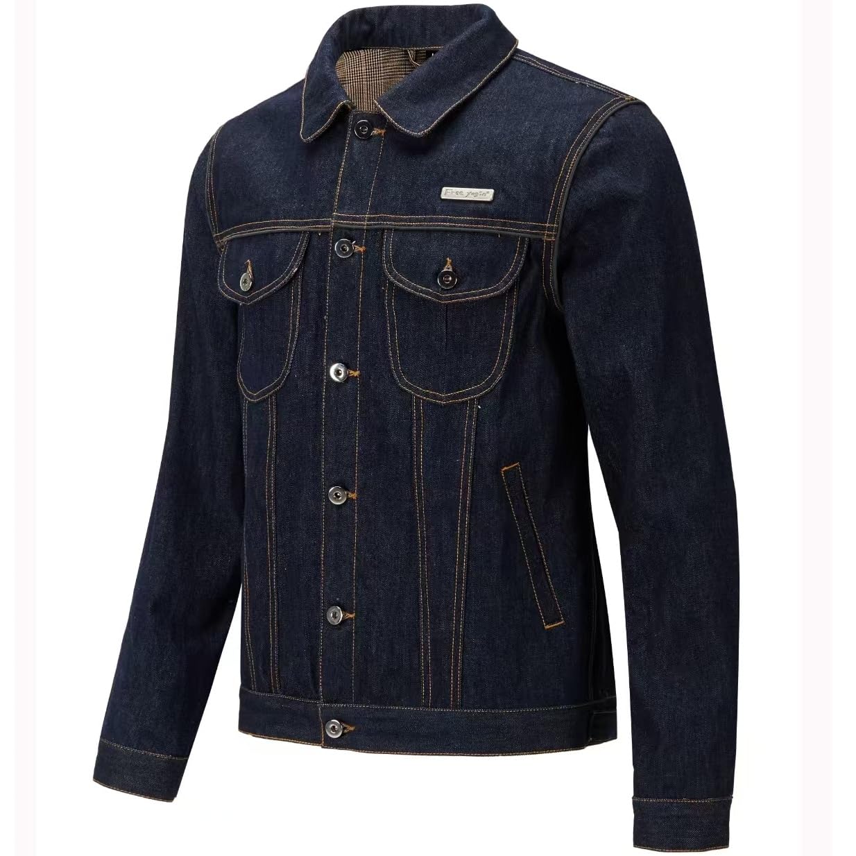 Uomo Giacca in Denim da Moto Resistente all'acqua di tutta la stagione e durevole con 5x CE Protector