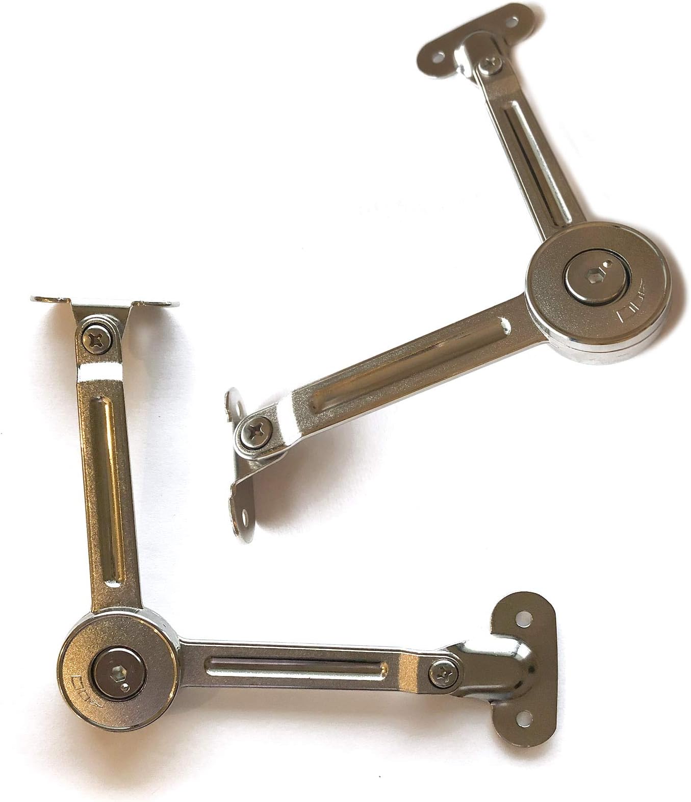 Soft Close Lid Support Hardware for [Storage Bench & Toy Box Lids] - [Drop Cabinet Doors] 1 Pair 2 Total Safely Supports 20lbs [Supplements Flat Folding Hinges] - by Pinnacle Woodcraft