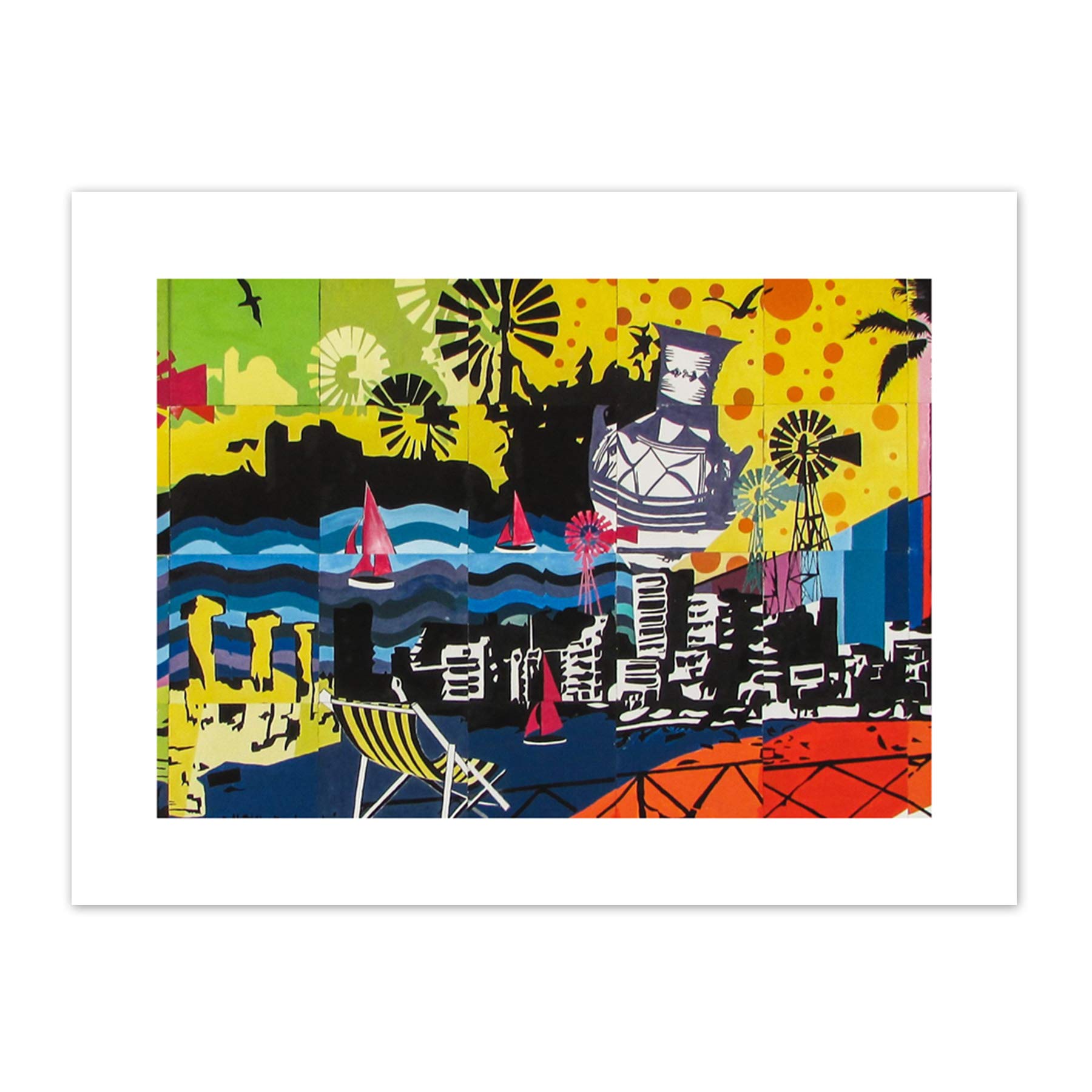 Graffiti Mural Paralimni Secondary Cyprus Canvas Wall Art Print