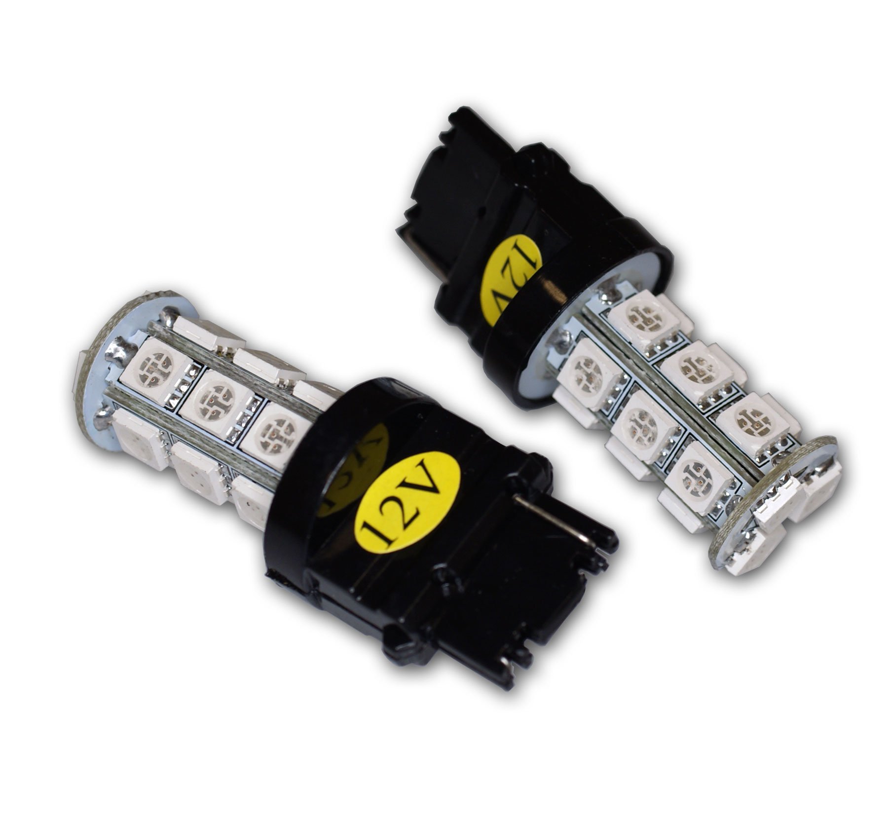 Tuningpros LEDRS-3156-WA18 Rear Signal LED Light Bulbs 3156, 18 SMD LED Amber 2-pc Set