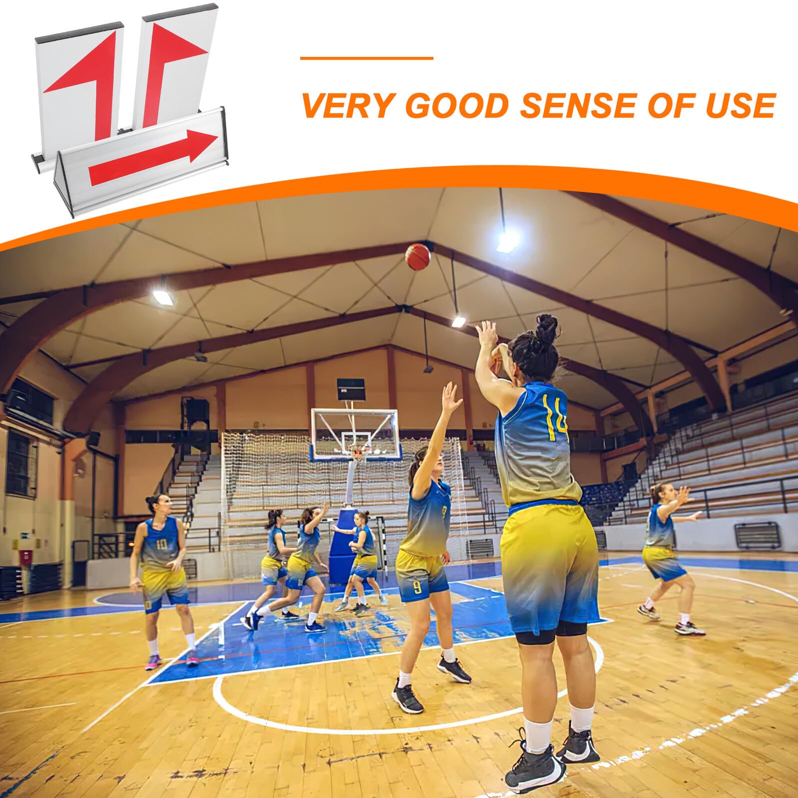 SUPVOX 3 Pezzi Convertitore Servizio Basket in Alluminio Tabellone Direzione Palla per Arbitri Attrezzatura Sportiva per Partite e Gare di Pallacanestro