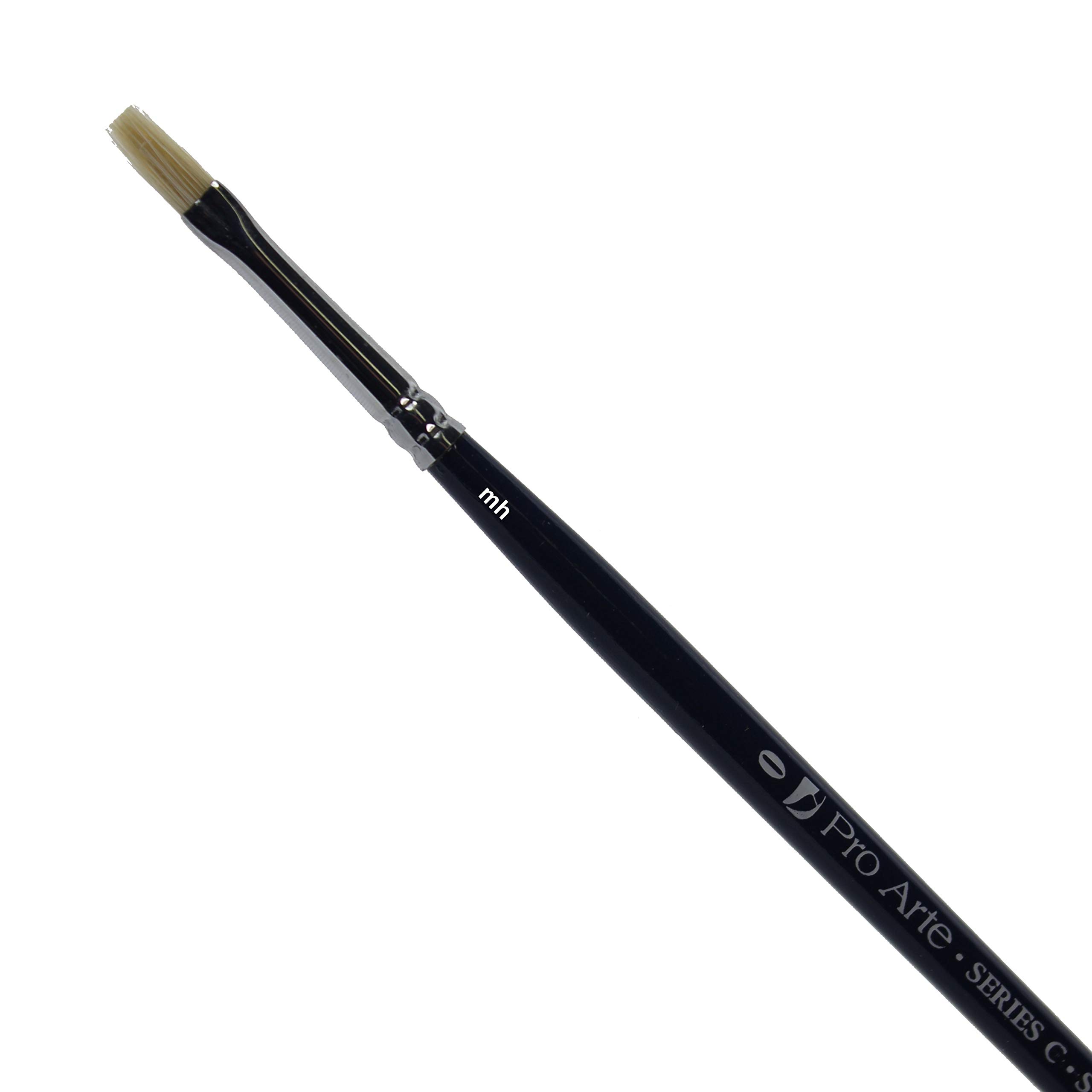 Pro Arte Nickel Series C Student Oil Painting Brush Flat Size 0 - Made In England