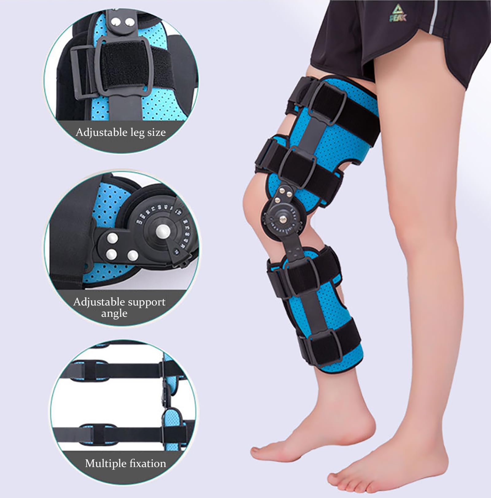 Rodillera Con Bisagras Rom, Rodillera Con Descarga De Artrosis, Rodillera Acl, Rodillera Ortopédica, órtesis De Soporte Inmovilizador De Rodilla Ajustable, Para Lesiones/Recuperación Posoperatoria