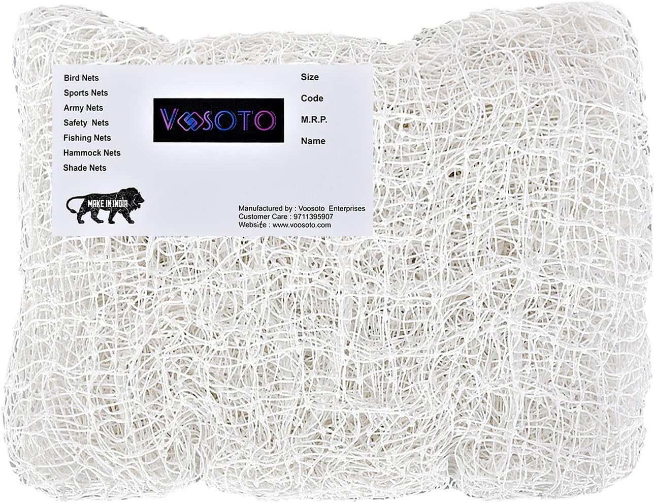 Voosoto Pigeon Nets for Balconies/Anti Bird Control Net, UV Stabilized HDPE Heavy Duty HDPE Nylon Mesh Net for Balcony (Installation Kit Included) - 9 Ft X 30 Ft - White Colour