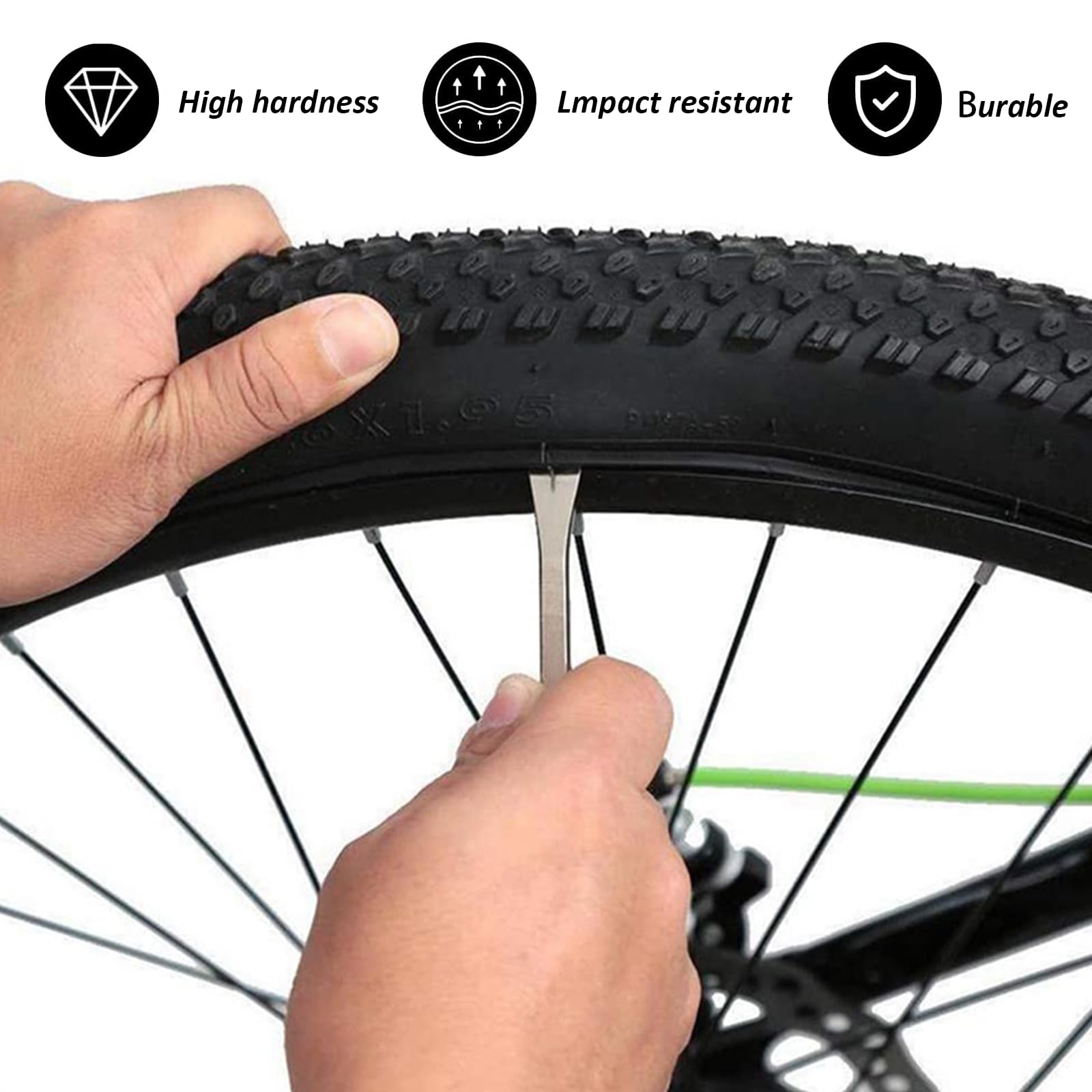 2 Leve Per Pneumatici In Acciaio Inossidabile - Attrezzi Per Riparazione Gomme Di Bici, Moto E Auto