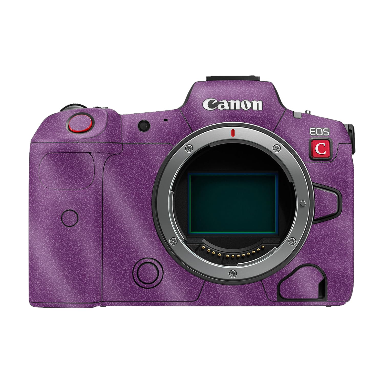 Glossy Glitter Camera Skin Compatible with Canon EOS R5C (2022) - Solid Purple - Premium 3M Vinyl Protective Wrap Decal Cover - Easy to Apply | Crafted in the USA by MightySkins
