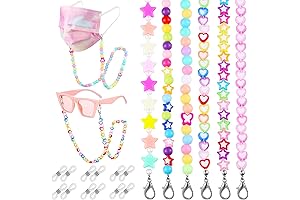 MTLEE Kids Mask Lanyard - 6-Pack of Adorable Beaded Mask Chains