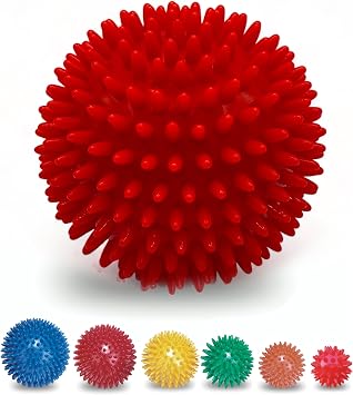 Spiky Massage Ball - 9cm - Plantar Fasciitis Treatment Option - AKA Sensory Balls for Young Children - Trigger Point Massage Spikeball