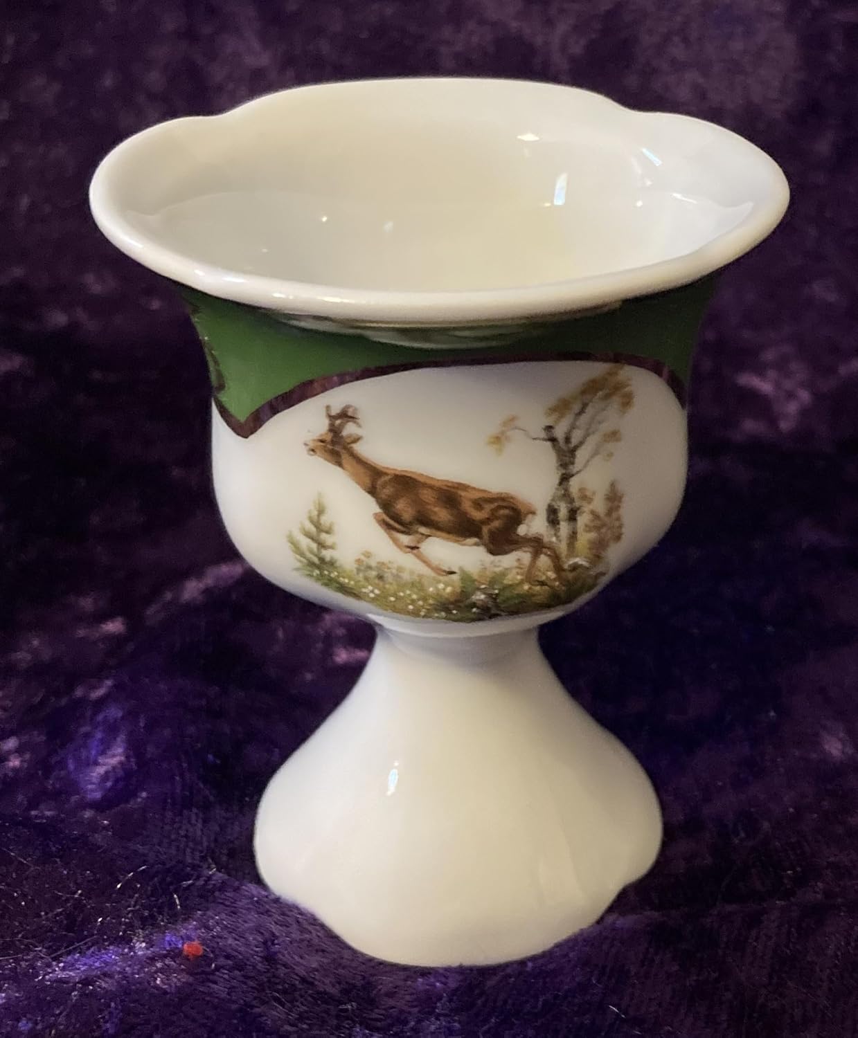 Egg cup Bone China Czech Porcelain (Egg cup with leg, Hunt)