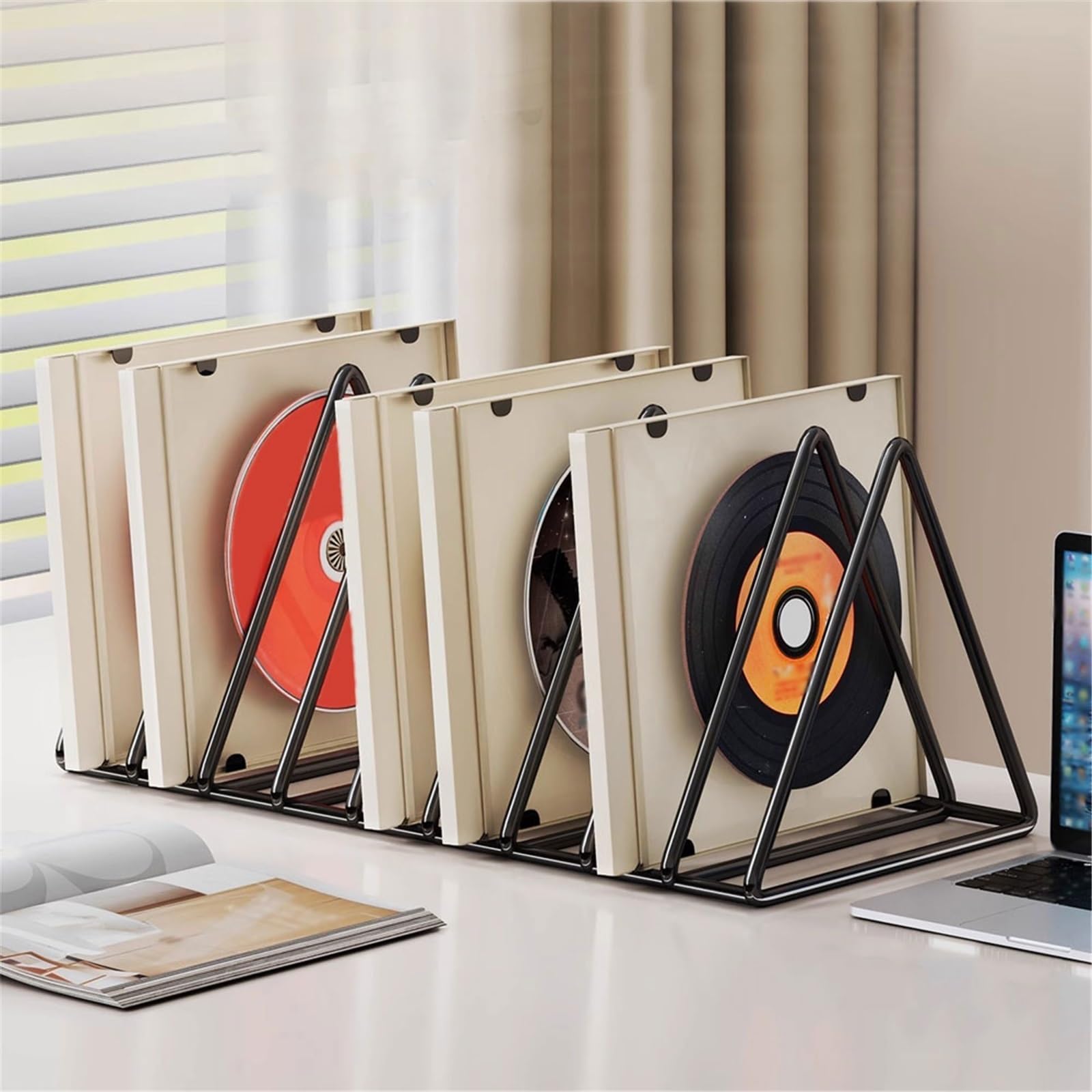 Ufficio Scaffale da tavolo for libri e dischi for CD Scaffale porta dischi | Rastrelliera multiuso