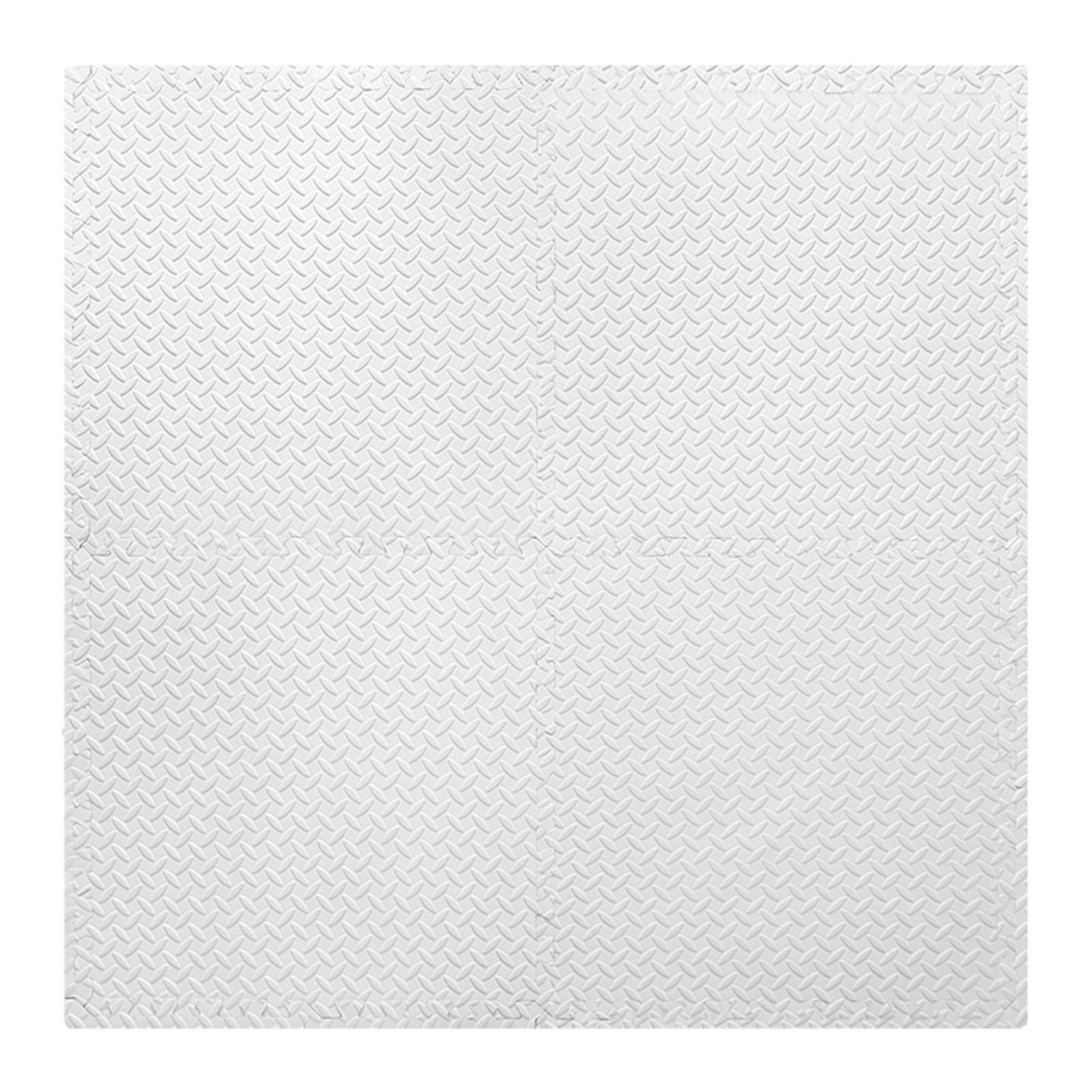 Tappetini Gioco Puzzle attività, Tappetino in Gommapiuma Eva con Bordi, Protezione del Pavimento per Camera da Letto Soggiorno Area Giochi per Bambini - Decorazione Domestica,Bianca,9