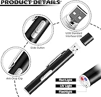 Vista 2 de 2 Pack Cat Toys Pointer Interactive Toys for Indoor Cats and Dogs, Pet Cat Catch Single Interactive Exercise Cat Training Tool with USB Rechargable