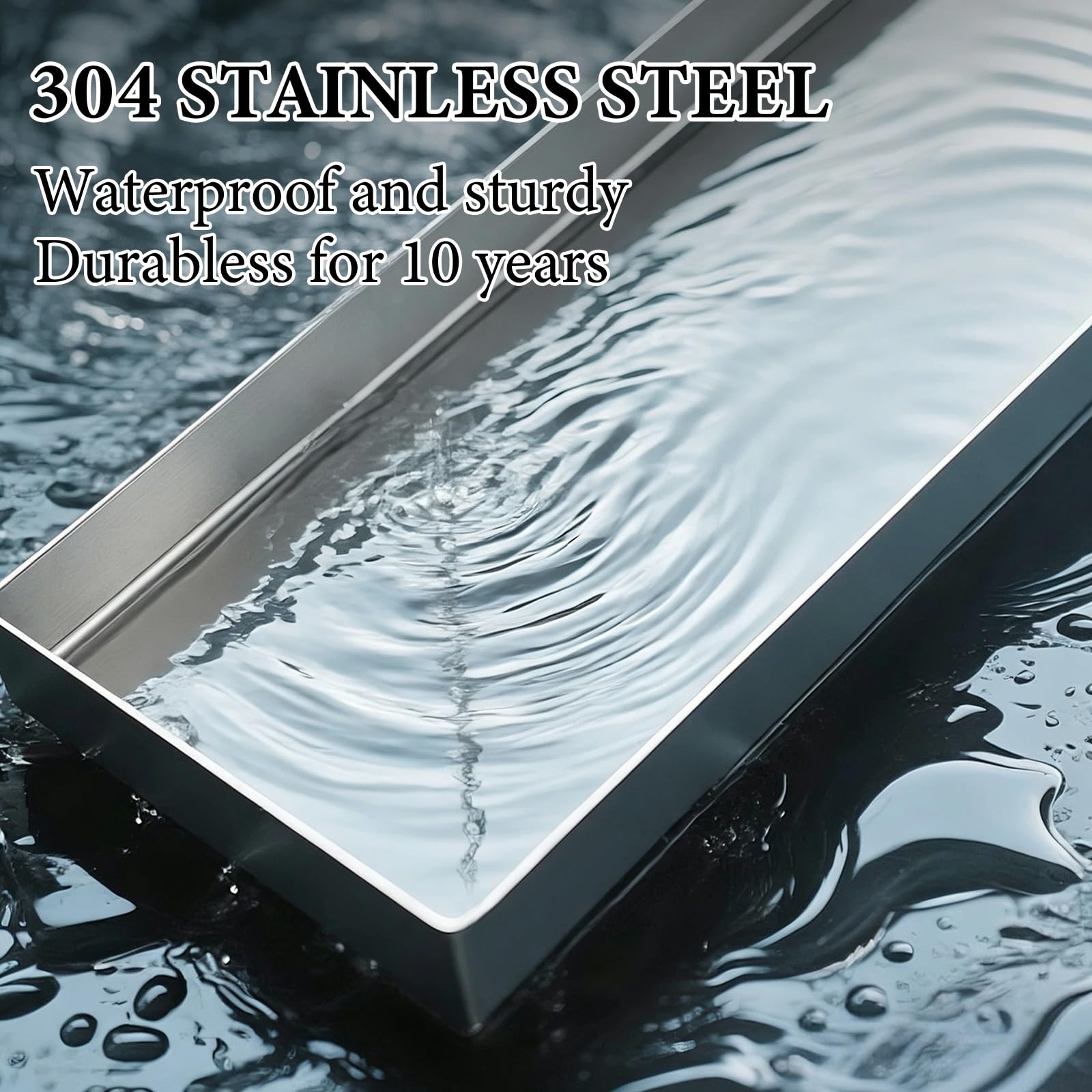 Raccogli Condensa Condizionatore con Tubo di Scarico Vaschetta Condensa Unità Esterna in Acciaio Inox 304 Protezione Antis-Perdite per Sistemi di Climatizzazione(80x100x3cm (32x39x1.2in))