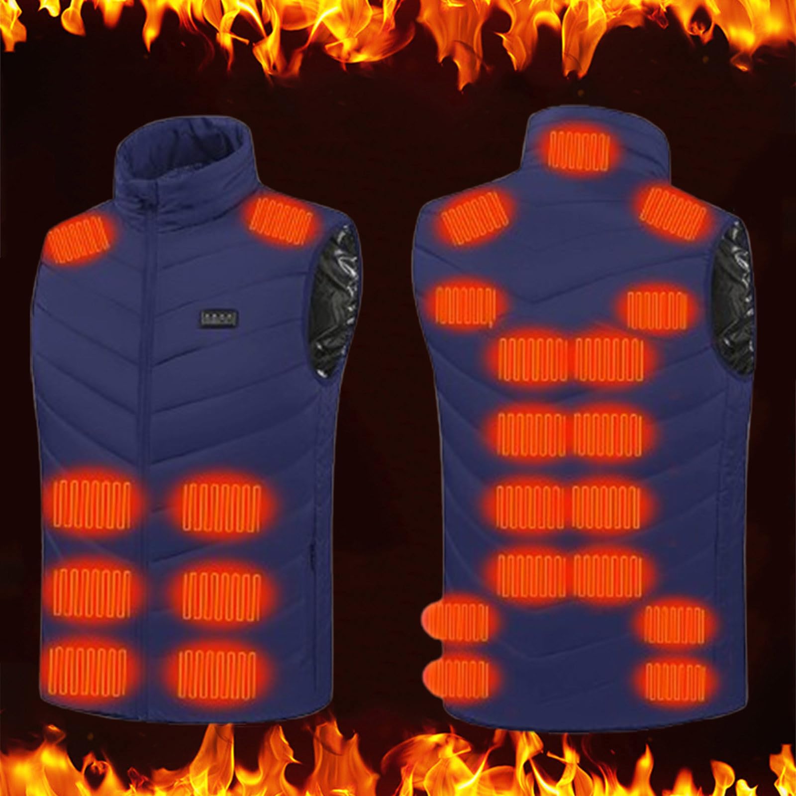 Gilet Chauffant électrique Gliet, Gilet Chauffant pour Le Corps, Gilet Chauffant, 25 Zones de Chauffage, 3 Niveaux de température, Gilet Chauffant Rechargeable par USB, Chauffage électrique