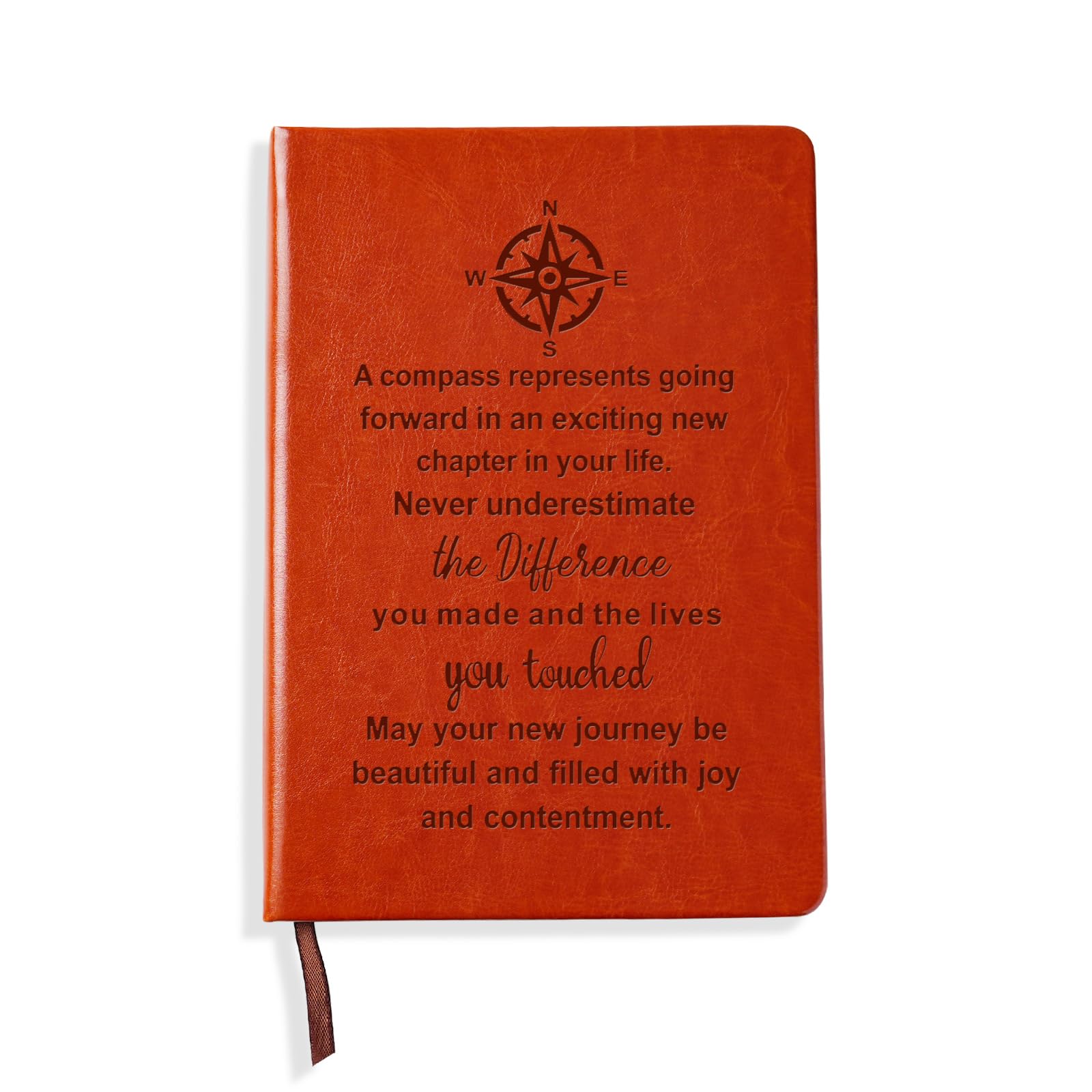 LBWCER Retirement Gifts for Men,A5 Leather Journal Notebook,Coworker Gifts,Inspirational Gifts for Friend/Employee/Boss/Coworkers (A compass)
