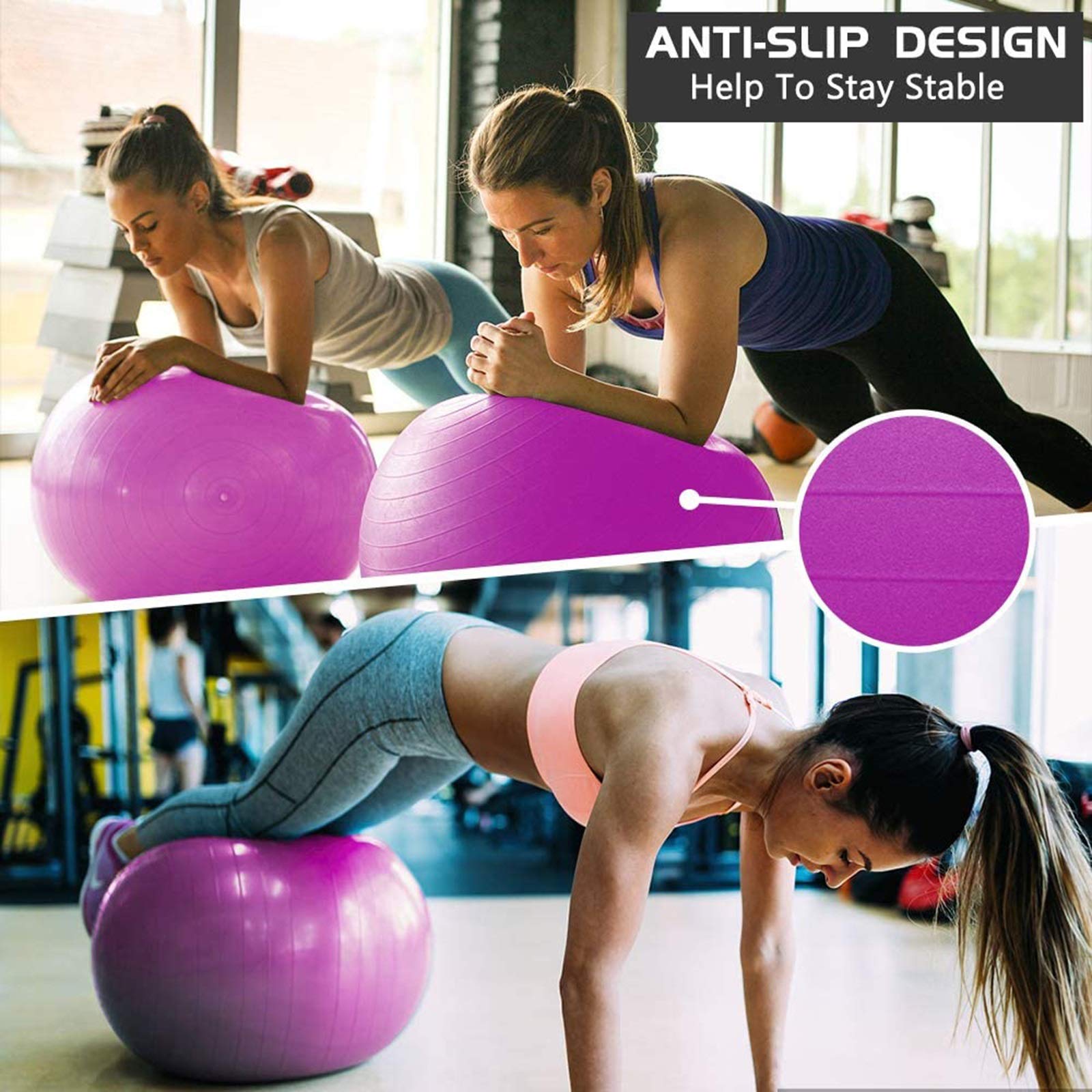 Gymnastikball, Sitzball Büro Ergonomisch, Perfekter Trainingsball Bürostuhl, Anti-Burst Extra Dicker Yoga Ball, Groß Pilates Ball, Schweizer Ball Mit Pumpe, Für Fitness Midwifery Arbeit