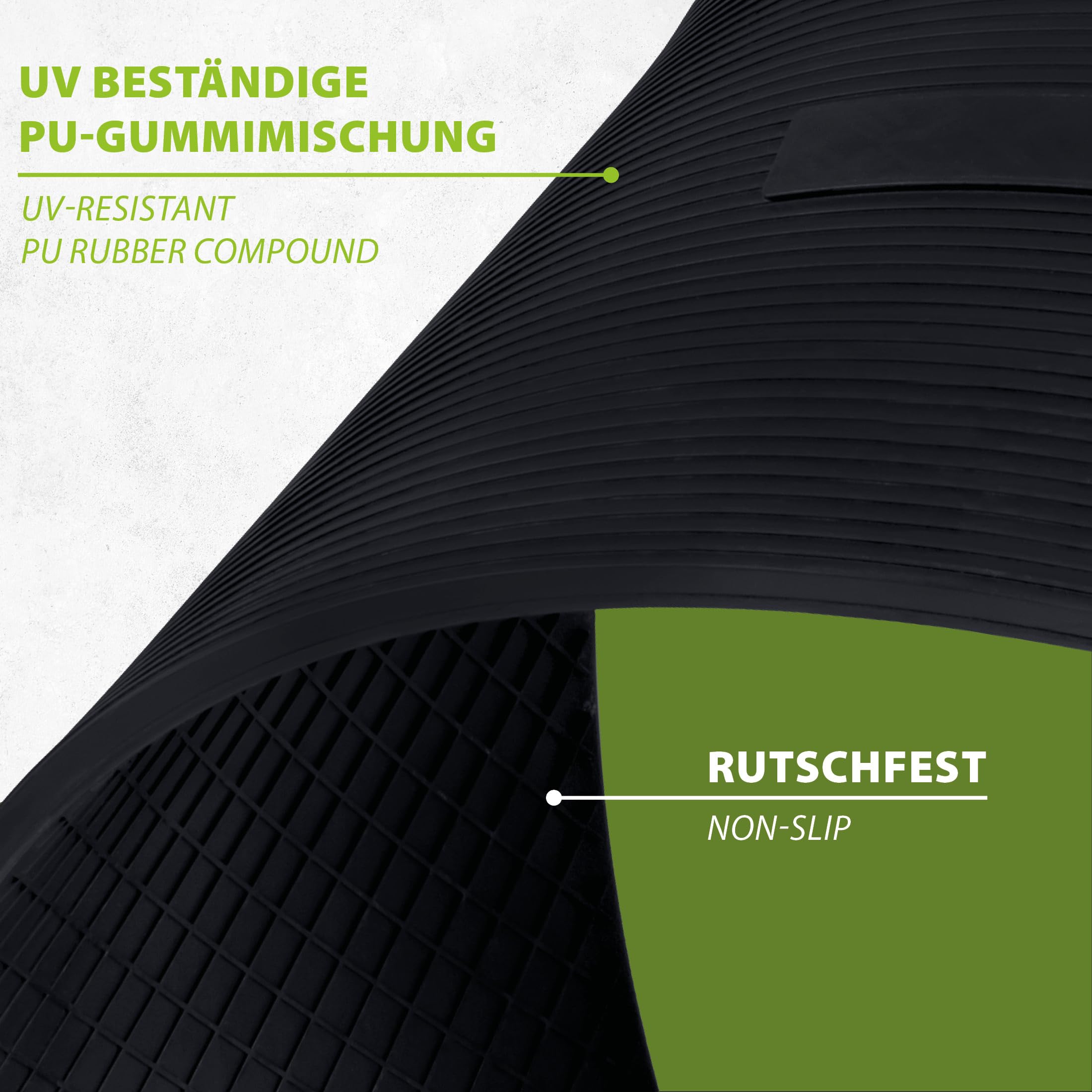300W Gummi-Heizmatte, Outdoor Heizmatte 60x100cm, bis 60°C, IP65 Spritzwasserschutz