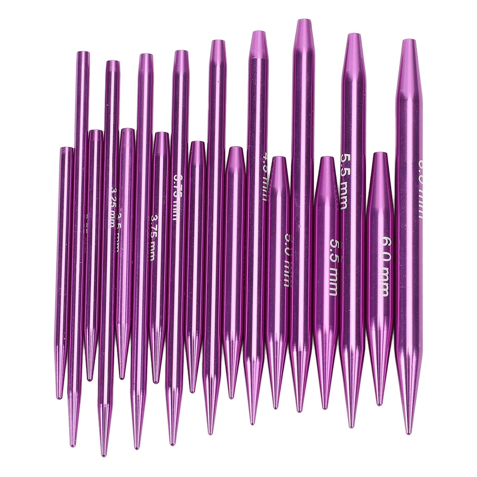 Set di Aghi Circolari Intercambiabili per Maglieria, Manici Ergonomici in Alluminio