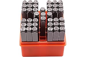 Tlimus 41-Piece Letter & Number Metal Stamping Kit for Jewelry, Leather and Arts & Crafts