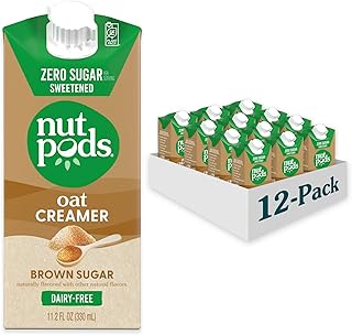 nutpods Sweetened Oat Brown Sugar Keto Coffee Creamer - Sweetened Non Dairy Creamer With Zero Sugar, 10 Calories, Gluten F...