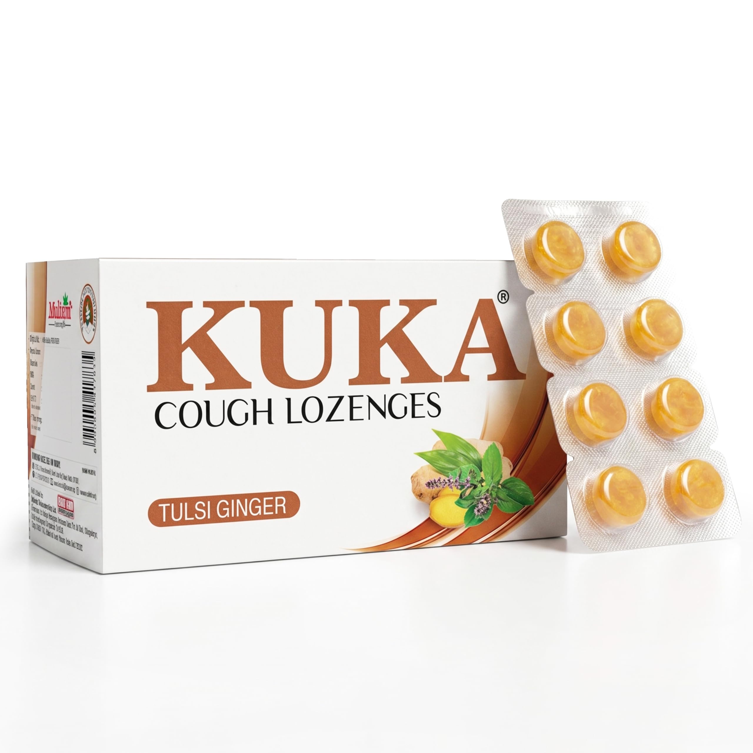 Multani Kuka Cough Lozenges | Tulsi-Ginger (8 x 6) Ayurvedic | Relief From Cough, Sore Throat & Other Throat Problems | Ayurvedic Cough Relief Products | Tulsi-Ginger (48 Lozenges)-image-17