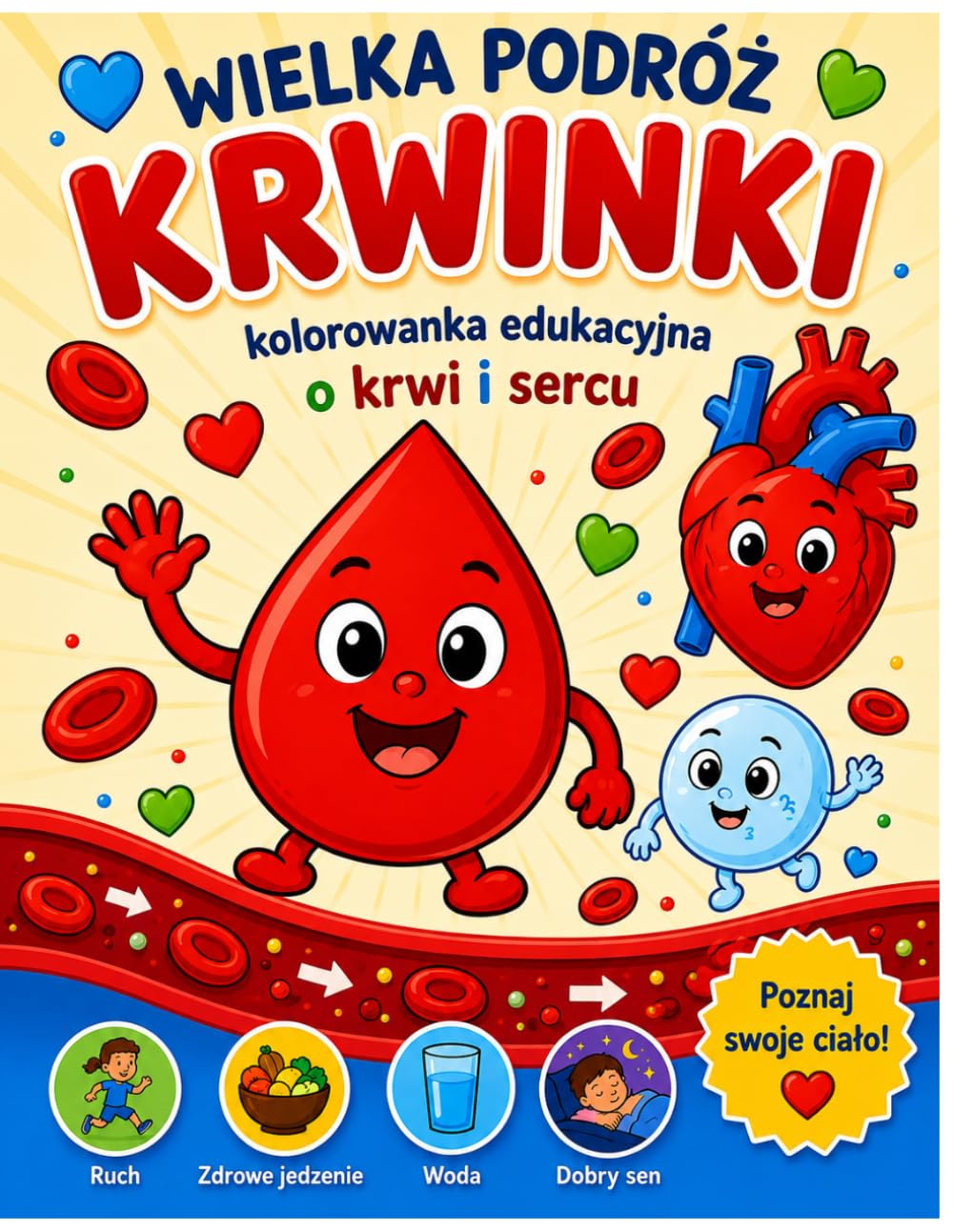 Wielka przygoda krwinki czerwonej: O tym jak pracuje serce i co robią krwinki czerwone.